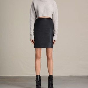 All Saints Metal Pencil Skirt
